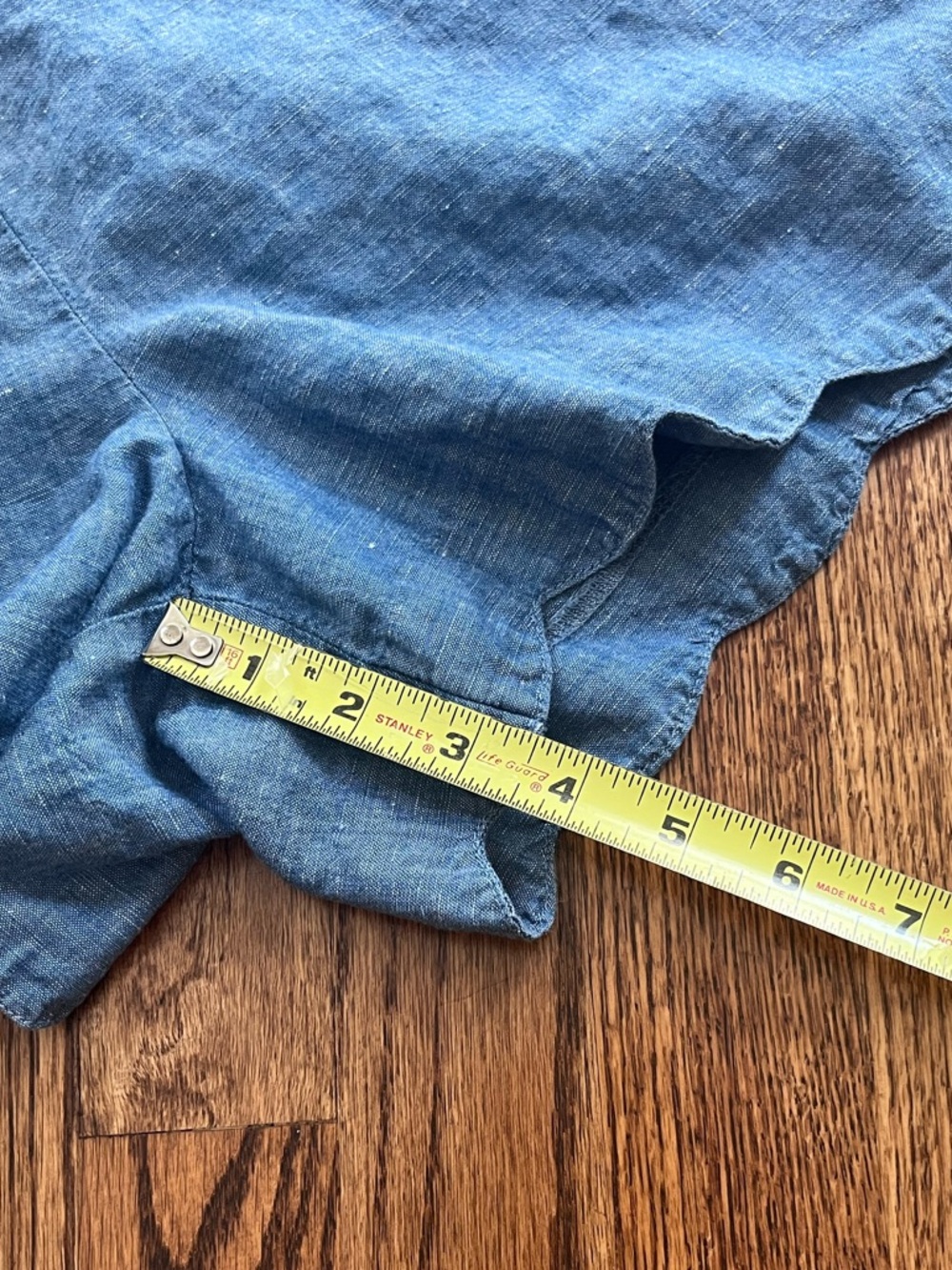 LOFT Chambray Scallop Hem Riviera Shorts Size 8 - Picture 8 of 8